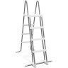Каркасный бассейн INTEX GREY WOOD PRISM FRAME 549х122см, 24311л фильтр-насос 5678л\ч, лестница, тент, подстилка 26744